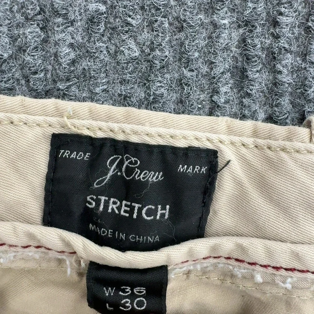 J Crew Pants Mens 36x30 Khaki Stretch Chinos Casual Preppy